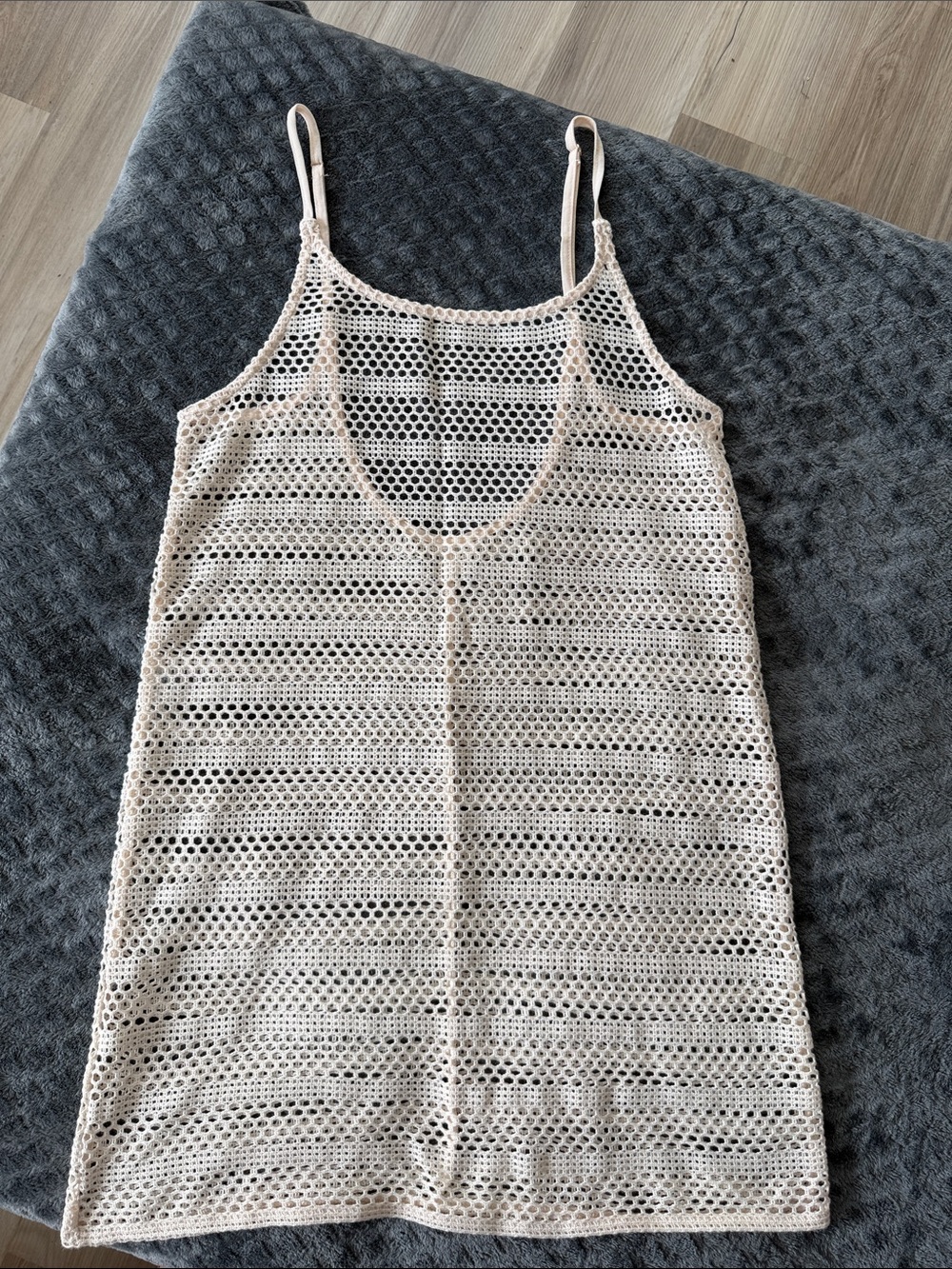 Cream swim coverup